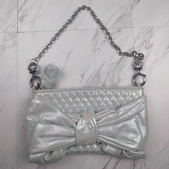Juicy‎ Couture  Metallic Quilted  Bow Clutch - Picture 2 of 8